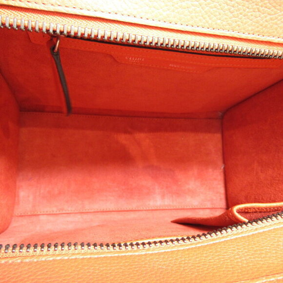Celine Luggage Tote Bag Leather Orange - Picture 5 of 10